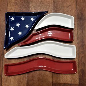 Patriotic Ceramic Snack Dish - Unique Design